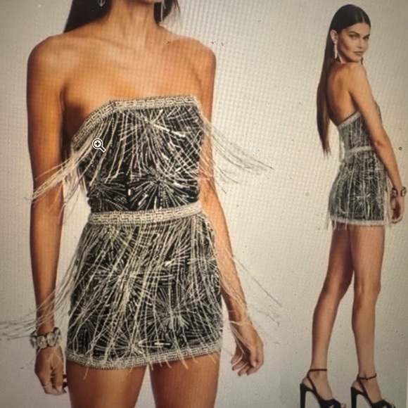 Retrofete Dixie sequin fringe mini dress - Picture 4 of 9